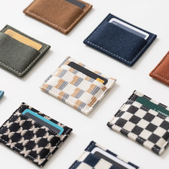 Stripe Fabric Card Holders